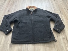 Vintage John Rich And Bros Woolrich Wool Coat Jacket Men  s Charcoal Gray Size L
