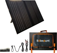🔥60W Foldable Solar Panel Kit Outdoor Waterproof Charger with 5V USB and 18V DC
