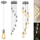 Modern Cluster Pendant Lamp Chrome 1-9 Way Multiway Ceiling Light Fitting E27