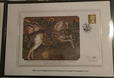 2009 Gold Quarter Sovereign – Royal Mint Presentation Cover Limited 950 Only
