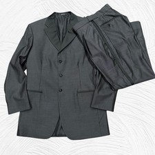 Vintage Oscar De La Renta Tuxedo Jacket/Pants Black 40L Silk Wool 28X30.5 USA