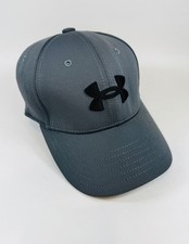Under Armour Youth Blitzing Cap - Grey / Black Logo -Stretch Fit