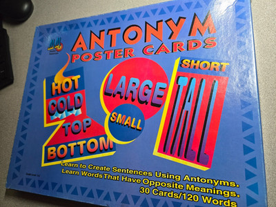 Lakeshore Antonym Poster Cards Set 30 Cards 120 Words Sentence Building~Usd Good