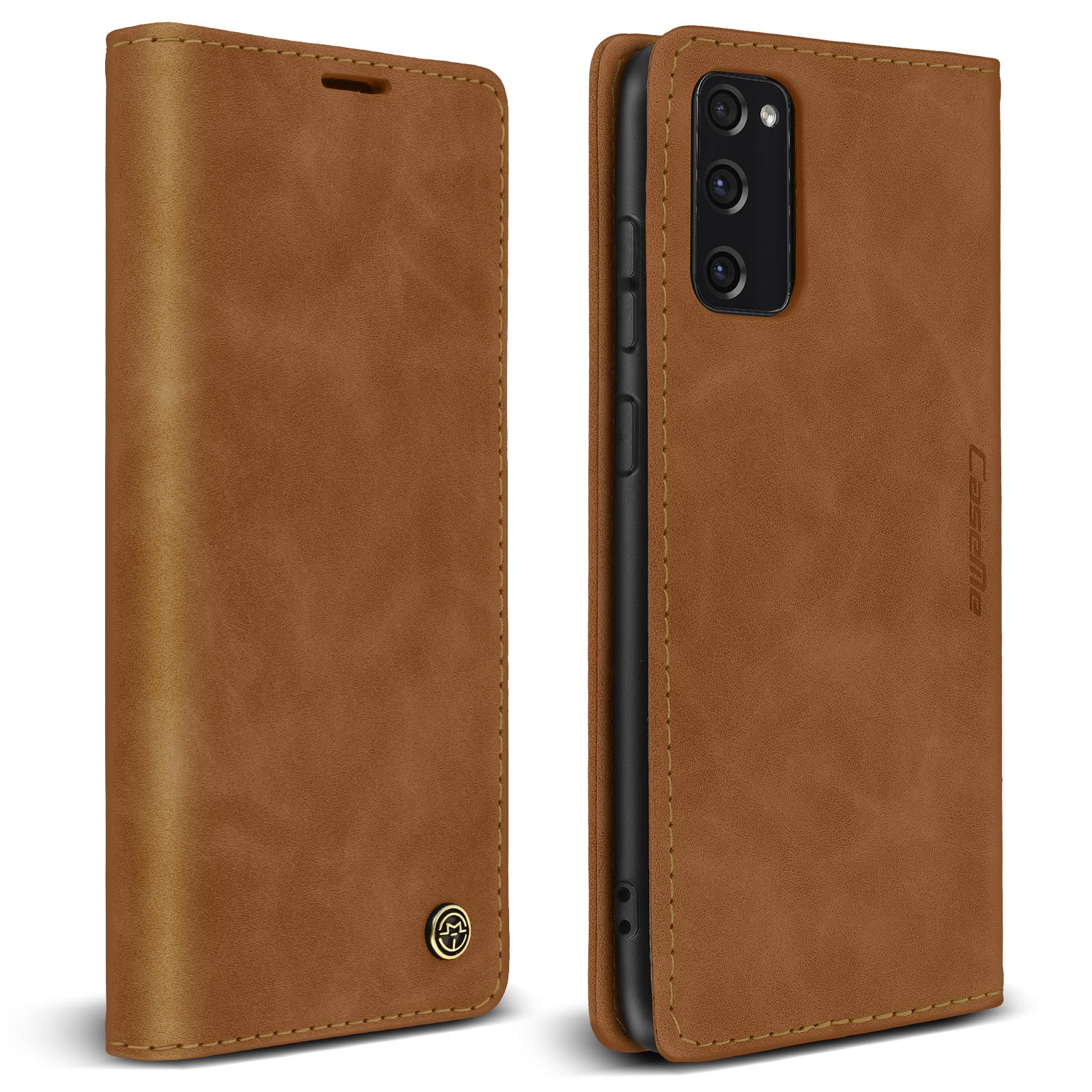 Coque Galaxy S20 FE Vintage marron pour voyager léger avec vos cartes de crédit