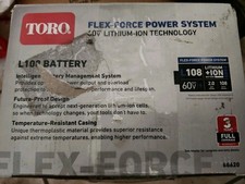TORO FLEX-FORCE 60V LITHIUM ION 88620 INTELLIGENT BATTERY L108 2.0AH