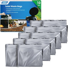 Toilet Waste Bags - Features a Biodegradable Powder Leak Proof Double Bag Desi
