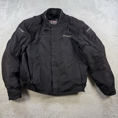 Tourmaster Jacket Mens Medium Black Jett Series 3 Motorcycle Black Padded Armor