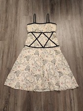 Nicole Miller Collection Vintage USA Made Silk Spegetti Strap Dress Size 10