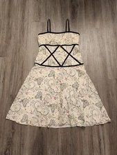 Nicole Miller Collection Vintage USA Made Silk Spegetti Strap Dress Size 10