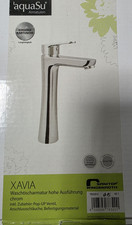 Aqua Su Waschtischarmatur hohe Ausführung XAVIA 25 cm hoch Pop-UP Ventil