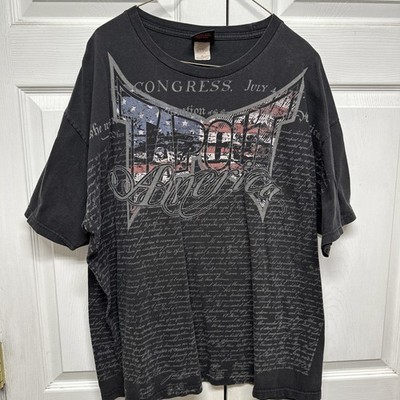 TapOut Shirt America Declaration Independence Men XL Black Cotton July 4, 1776