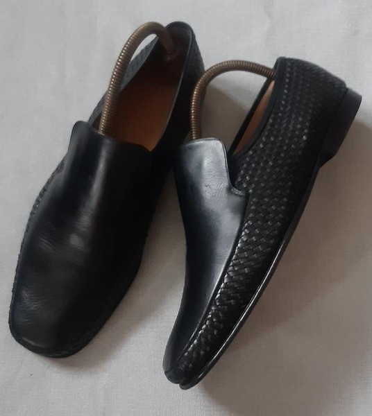 Men Bally Loafers Black Leather 41