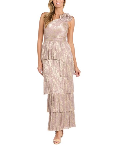 Rm Richards Plissee Metallic Kleid Damen