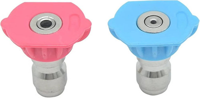 #ad Pressure Washer Spray Nozzle Tips Quick Connect 4000 PSI 1 4quot; NPT Pink amp; Blu $13.95