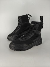Dr. Martens Combs Tech Boot Men UK 6.5 Black Combat Biker Lace-Up Military
