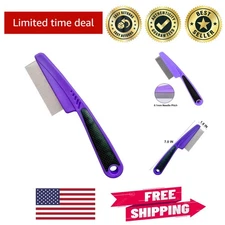 Professional Quality Flea and Tick Comb with Comfort Rubber Handle - Small Size