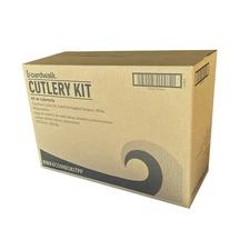Boardwalk 4COMBOKITPP 4-Piece Fork/Knife/Napkin/Spoon Cutlery KT WT (250/CT) New