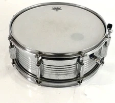 Vintage Groove Percussion Metal Steel Power Snare Drum 6”x14” Rare Acoustic Drum