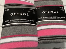Pink, Gray, White, & Black Striped Tights for...