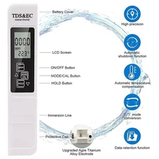TDS Meter Digital Tester Water Quality Testing Kit Drinking Water 0-9990ppm