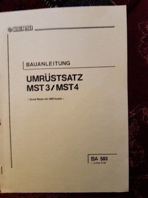 BA503, WERSI Bauanl. DX, ''Umrüstsatz MST/MST4'', BETA/DELTA/GAMMA, 1.Aufl.37/86