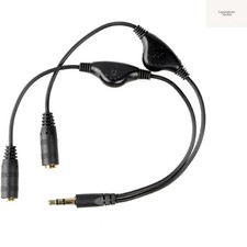 Stereo 3.5mm Splitter Cable Pack for Headphones Speakers with Dual Volume