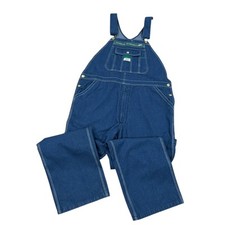 NWT Liberty Men's Blue Cotton Denim Straight Leg Bib Overalls Coveralls Sz 42X30