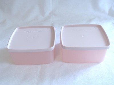Tupperware 2x Gefrierbehälter 2x400ml Pastellhellrosa NEU