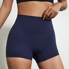 1pair Yoga Shorts Women High Waist Compression Sport Soft Stretch Training Pants