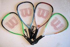 RACQUETBALL RACQUET LOT OF 4 WILSON LONGBODY RACQUETS - FAST SHIPPING 