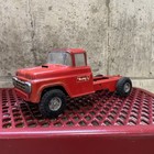 Vintage Buddy L Pick Up Dump Truck Red Pressed Steel 60s Diecast Toy Spring End