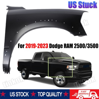 New Front Fender RH Primed For 2019-2024 Ram 2500/3500 Primed Steel