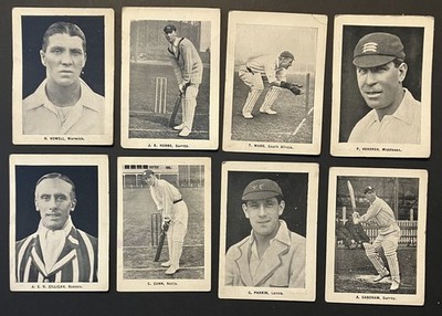 (A 194) D.C. THOMPSON ''THE ROVER'' (1924) Set mit 11 Cricketspielerkarten.  RAR