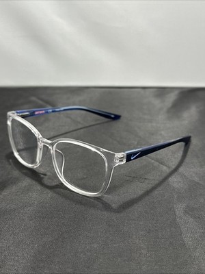 Nike 5027 904 Kids Eyeglasses Clear Blue Square FRAMES ONLY 47-16-130 Just Do It