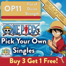 🏴‍☠️💀 One Piece OP11 Fist of Divine Speed Singles and Playsets⚓🦜