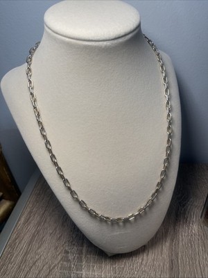 10k two tone gold Link Chain 20  8.2 Grams 4mm Semi Hollow