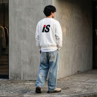 ISSEY MIYAKE I.S. Logo Sweatshirt 90s Vintage White M Japan Unisex