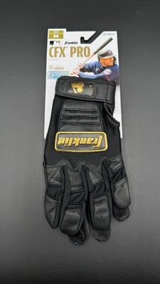 Franklin Men's MLB CFX Pro Baseball Batting Gloves Black/Gold Adult M New