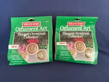 Vintage Christmas Sequined Ball Ornament Kits * Distlefink Designs * Set of 2