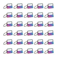 30 StüCk SchlüSselanhäNger, 1,3 Zoll 32Mm Mit Ring FüR Lanyards, Bunt