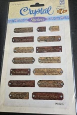 Walmart Crystal Stickers FAMILY Epoxy Words & Phrases NEW