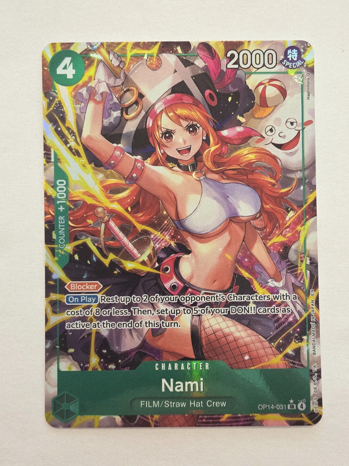 One Piece Nami OP14-031 Alt Art SR The Azure Sea’s Seven English NM MINT