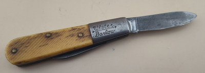 Vintage Ulster Barlow Horn Handles Folding 2-Blade Trapper Sailor