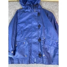 Vintage Lauren R.L. Marine Supply Company Hooded Jacket Womens PP Petite Blue