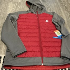Columbia Washington State Cougars Out-Shield sudadera con capucha híbrida cremallera completa para hombre 2XL