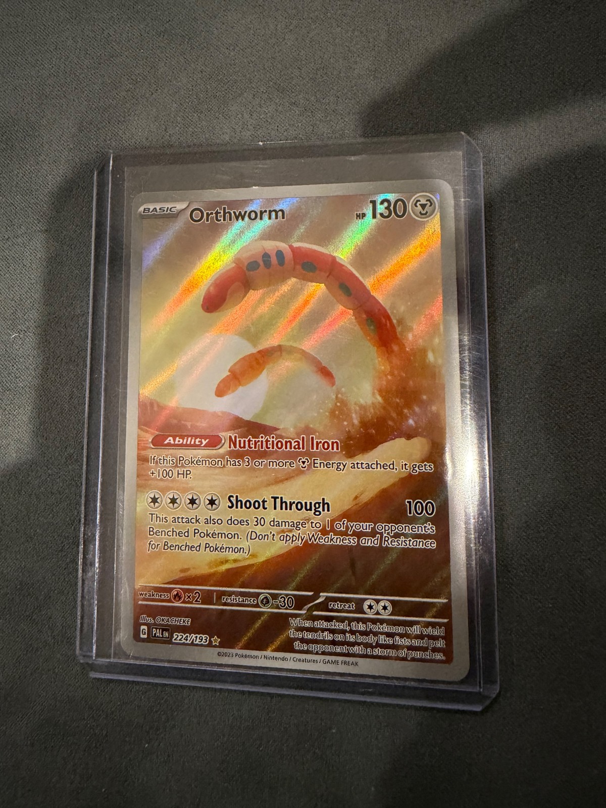 Pokemon TCG Orthworm - 224/193 Holo SV02: Paldea Evolved Illustration Rare