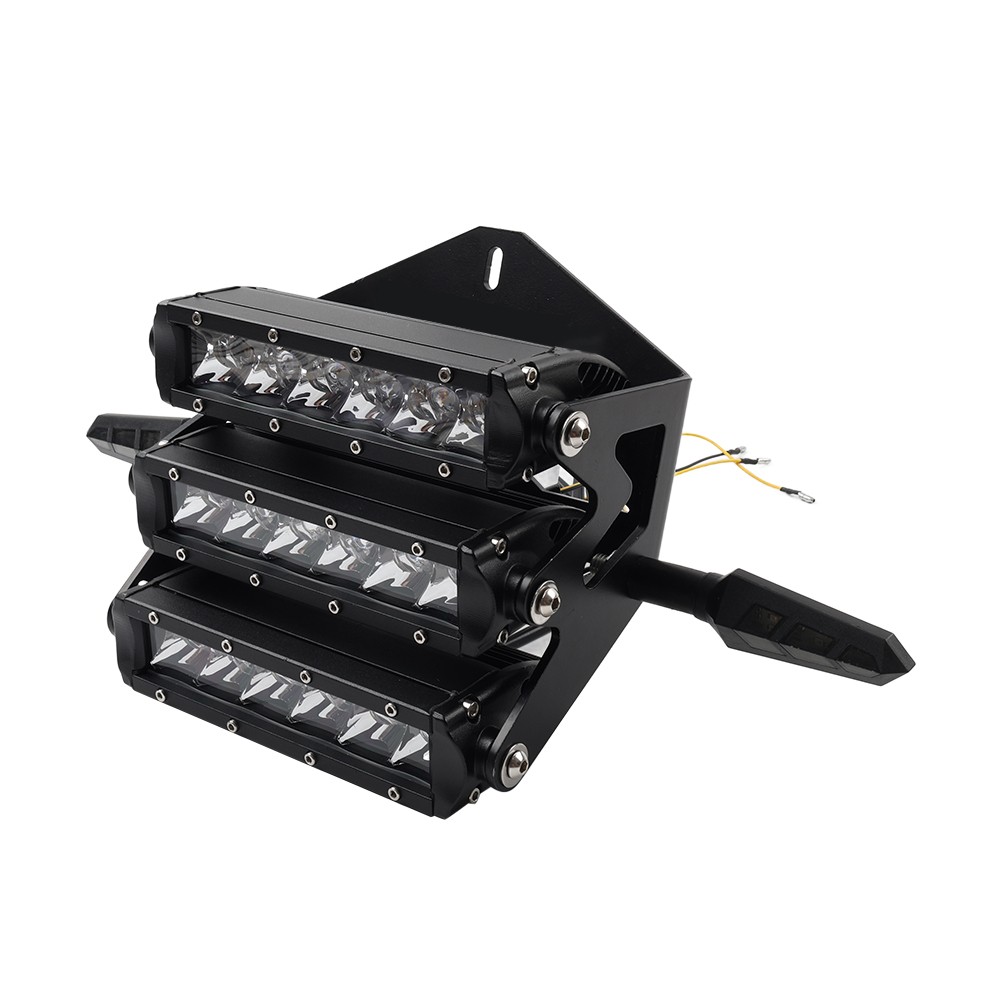 Triple Headlight Headlamp Kit For Honda Ruckus Zoomer For GY6 Scooter