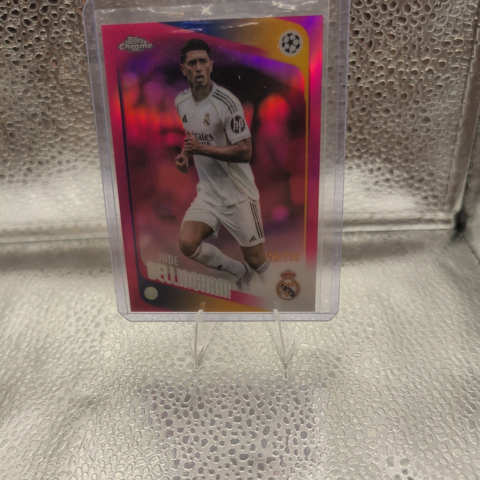 2025 Topps Chrome Uefa Club Competitions Jude Bellingham #64 Pink Refractor /250 view 4