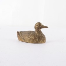 Messing Ente Briefbeschwerer Figur ca. 10 cm