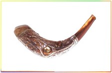 Judaica Rosh Hashanah Silver-plated 15" Rams Shofar